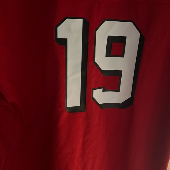 NWT WOMENS DEEBO SAMUEL LARGE SCARLET ALTERNATE GAME JERSEY SHORT SLEEVE - Picture 10 of 11